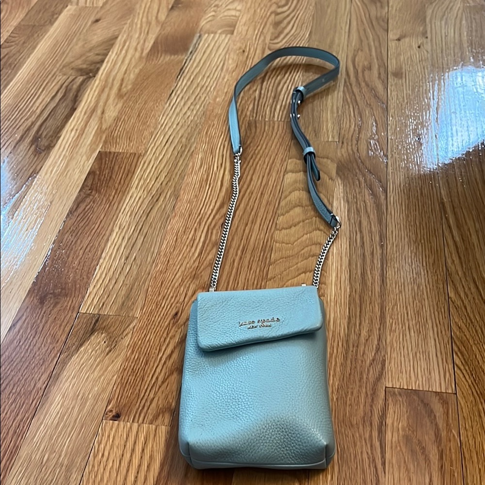Kate Spade Blue Crossbody Bag with Textured Leather and Adjustable Strap - Picture 2 of 6